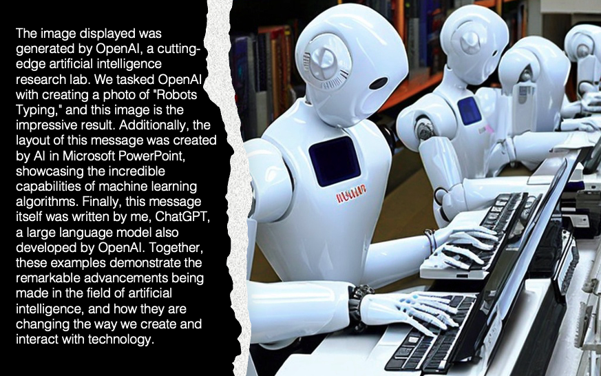 robots typing